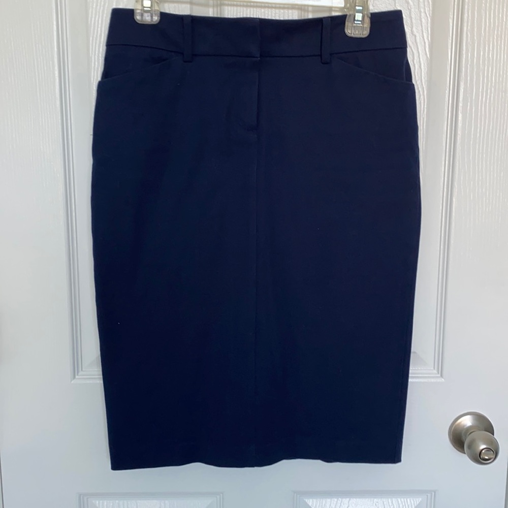 New York & Company navy pencil skirt